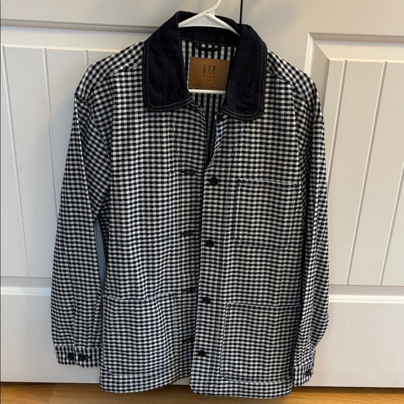 Gap x DOEN Jackets & Blazers - GAP Women's Checkered Shirt Jacket - Black and White